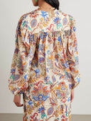 Unique Paisley Print Boho-Chic Layered Midi Skirt