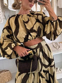 Breezy & Bold Printed Linen Cropped Shirt