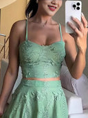 Casual Holiday Lace Patchwork Camisole Top