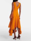 Irregular Hem V-neck Dress