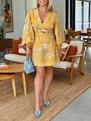Unique Ocean World Print Resort Mini Dress