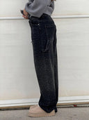 Classic Fashion Balloon Carpenter Shine Denim Jeans