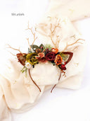 Sunset Terracotta Christmas Reindeer Headband