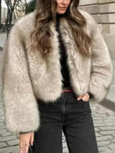 Street Style Tuscan Fur Short Coat