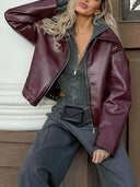 Loose Leather Motorcycle Jacket