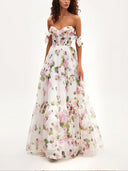 Floral Maxi Tie-strap Dress
