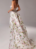 Floral Maxi Tie-strap Dress