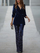 Elegant Fringe Casual Lapel Tie Jacket