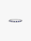 Alternating Blue Sapphire Band Ring