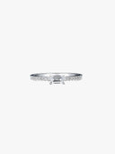 Emerald Cut Pave Band Ring