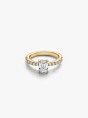 Emerald Cut Pave Ring