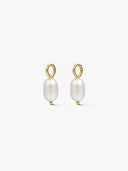 Oval Pearl Hoop Charms