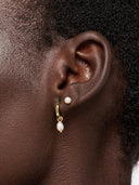 Oval Pearl Hoop Charms