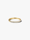 Half Pave Sapphire Band Ring