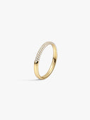 Half Pave Sapphire Band Ring
