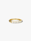 Round Sapphire Half Eternity Ring