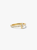 Pave Sapphire Cross Ring