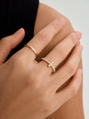 Pave Sapphire Cross Ring