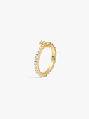 Pave Sapphire Cross Ring