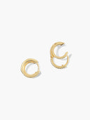 Double Row Pave Huggies