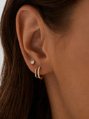 Double Row Pave Huggies