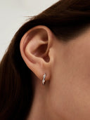 Small Twisted Pave Huggies