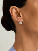 Pave Bold Double Hoops