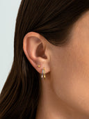 Medium Mixed Minimalist Double Semicircle Hoops