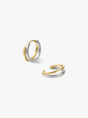 Medium Mixed Minimalist Double Semicircle Hoops