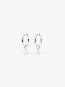 Pearl Charm Hoops