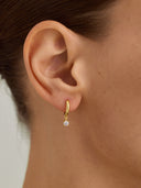 Silver Round Sapphire Drops