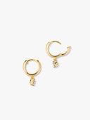 Silver Round Sapphire Drops