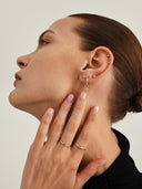 Silver Round Sapphire Drops