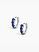 Gold Blue Sapphire Huggies