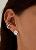 Chalcedony Flower Huggies