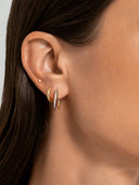 Medium Mixed Double Layered Hoops