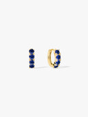 Blue Sapphire Huggies