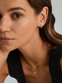 Pave Bar Double Hoops