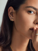 X Cross Sleek Double Hoops