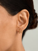 X Cross Sleek Double Hoops