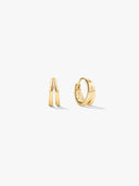 Minimalist Double Semicircle Huggies