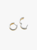 Mixed Minimalist Double Hoops