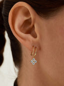 Sapphire Cluster Double Hoops