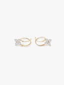 Sapphire Cluster Double Hoops