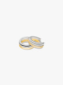 Mixed Minimalist Double Hoops