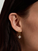 Sapphire Cluster Double Hoops