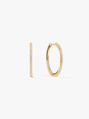 Large Pave Sapphire Hoops