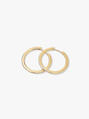Large Pave Sapphire Hoops