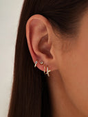 Single Mini Cartilage Sapphire Huggie