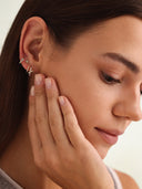 Single Mini Cartilage Sapphire Huggie